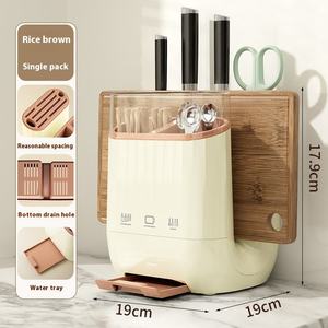 Cutting Board <b>Holder</b> <b>Kitchen</b> Knife Rack Anti Slip Counter Stable Easy Cleaning Space Saving Draining Cutlery <b>Holder</b> Organizer - Product Image 6