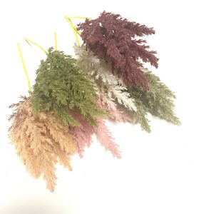 Flores artificiales de flocado, hierba de pampas de imitación para ramo de boda, bricolaje - Product Image 6
