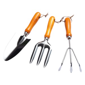 Gardening Tool Set 3 Piece Stainless Steel Shovel Fork Rake For Garden Home Use - Product Image 5
