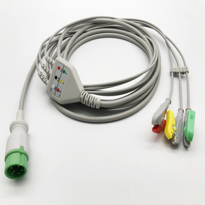 Câble <span class=keywords><strong>ECG</strong></span> 6 broches 3/5 fils compatible avec le moniteur médical <span class=keywords><strong>Zoncare</strong></span> Hwatime - Product Image 6