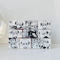 Supporte les feuilles acryliques à motifs personnalisés, les plaques de caractères, les décorations de bureau et les articles de merchandising liés à l'anime en briques de cristal.