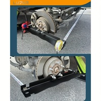Paire d'outils de centrage de roues robustes, plaque de positionnement de roues améliorée avec trous de suspension, noir et argent