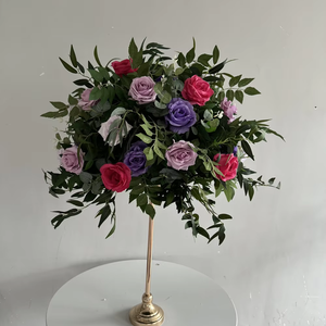 A-FB113 Centros de Mesa con Bolas de Flores Artificiales al por Mayor, Arreglos de Bolas de Flores de Seda para Decoración de Bodas - Product Image 1