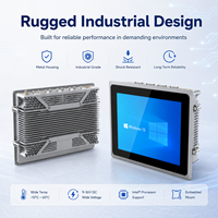 Computadora Industrial con Pantalla Táctil HMI de 10.4 Pulgadas, Doble LAN, COM, USB, HD, Soporte para Montaje en Pared, Compatible con Windows y Linux