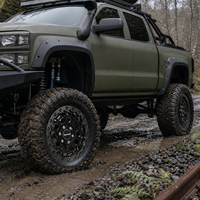 Jantes en alliage d'aluminium noir SRD Beadlock forgées tout-terrain 6x139.7 6x114.3 17 18 19 29 pouces pour Hilux Ranger Patrol