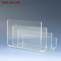 Caja de Almacenamiento de Tarjetas de Visita Rectangular de Plástico PP Transparente y Ecológico, Diseño Multifuncional, Carpeta de Archivos de Papel para Escritorio