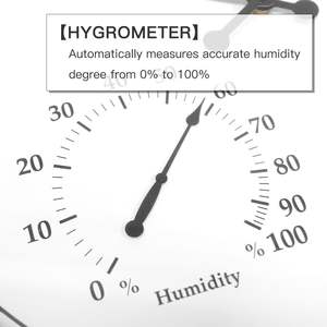 23 inch metalen wandklok met thermometer en hygrometer, extra grote decoratieve klok voor buiten en binnen, voor terras, tuin en huis - Product Image 4