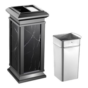 Lobby comercial Cubo de basura de acero inoxidable Cubo de basura duradero de gran capacidad Contenedor de basura moderno para <span class=keywords><strong>hotel</strong></span> y oficina - Product Image 3