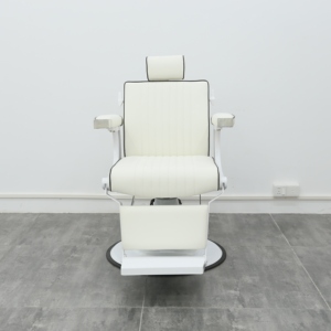 Fauteuil de Barbier en Cuir Moderne et Rétro pour Salon de Coiffure et Usage Domestique, Mobilier de Salon de Beauté avec Fonction Inclinable Hydraulique - Product Image 2