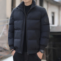 Blouson Bomber Homme Nouvelle Tendance Col Montant Hiver Chaud Épais Écologique Respirant en Polyester Tricoté Grande Taille