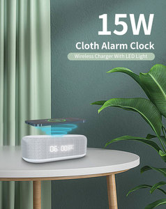 <span class=keywords><strong>Chargeur</strong></span> sans fil 3 en 1 personnalisé en usine <span class=keywords><strong>chargeur</strong></span> sans fil 15W multifonction à charge rapide avec horloge - Product Image 2