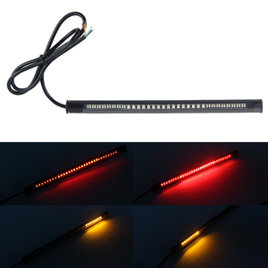 אדום אמבר 48-<span class=keywords><strong>LED</strong></span> אופנוע רצועת גמיש זנב בלם עצור הפעל אות אורות לוחית רישוי אור 3528 SMD - Product Image 2