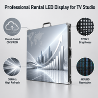Écran LED de location P1.56 à pas fin 4K UHD 3840Hz 1200cd Luminosité Cabinet en aluminium moulé sous pression CMS/RDM basé sur le cloud pour studio TV