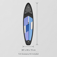 Planche à pagaie gonflable de 12,5 pieds pour la navigation de plaisance, SUP de course ultra-plat avec kit d'accessoires complet et pompe à pagaie réglable pour adultes