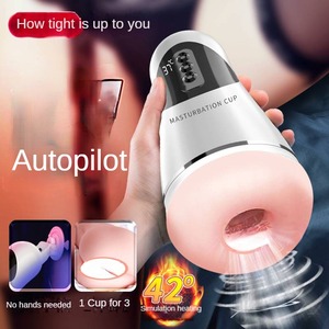 Tam otomatik akıllı erkek Masturbator fincan yetişkin seks ürünleri çok frekanslı uçak titreşim ses özellikleri ile - Product Image 3