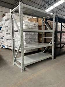 Boltless מדפי מורט מערכות תעשייתי מחסן אחסון מתלה מדף כבד החובה עבור מתכת מקורי שחור כיסוי לבן כחול - Product Image 3