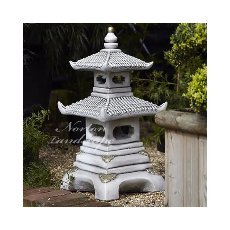 Farol pagoda japonesa para jardín al aire libre, piedra de mármol, producto nuevo, talla de piedra, proveedor de China