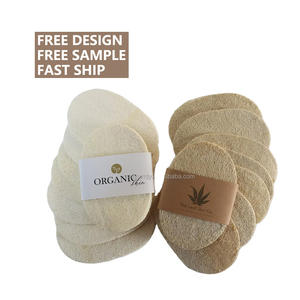 Éponges de nettoyage de cuisine et gommages corporels en loofah, forme ronde, bio, naturels, zéro déchet, avec logo personnalisé, vente en gros - Product Image 1