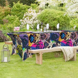 ผ้าปูโต๊ะผ้าสแปนเด็กซ์ทรงสี่เหลี่ยมผืนผ้าเข้ารูปดีไซน์หน้าปั๊กสต็อกแบบกำหนดเองสำหรับงานเลี้ยงงานแต่งงานสำหรับโรงแรม - Product Image 2