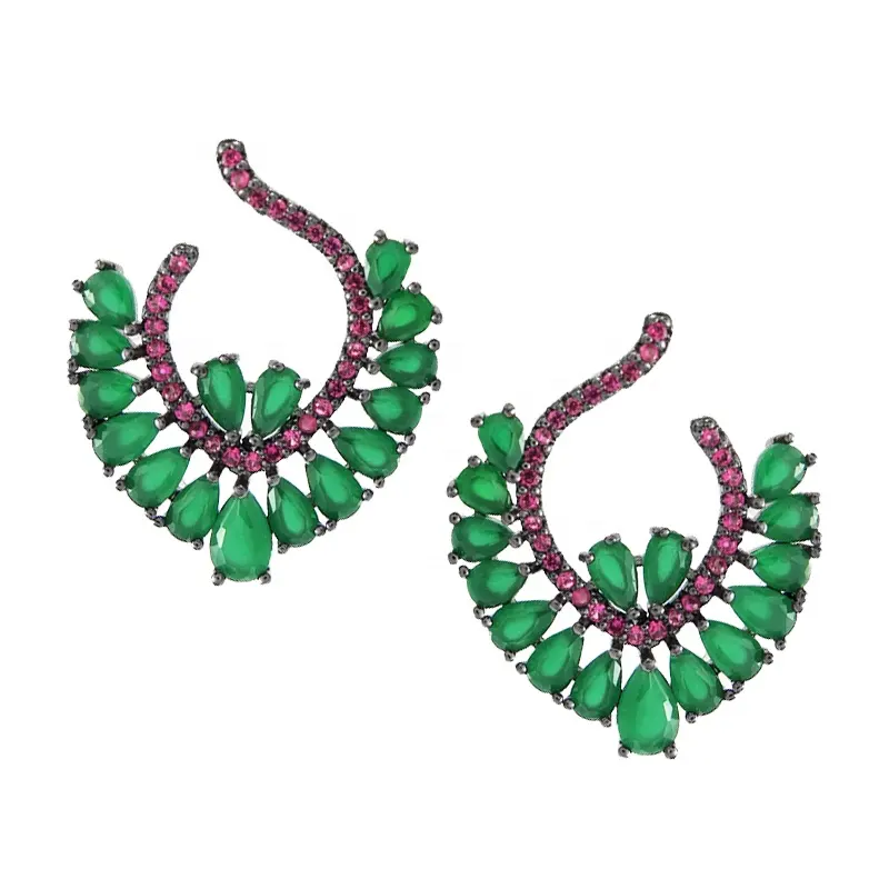 SUPER AFFAIRE Bijoux Cadeau De Noël Santa Arbre Couleurs 925 Argent Boucles D'oreilles Bijoux À Vendre