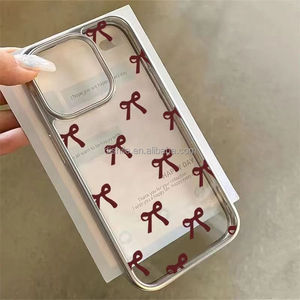 เคสแฟชั่นรูปโบว์ชุบสีแดงสำหรับ iPhone 15/14/13/12/<span class=keywords><strong>11</strong></span> PRO MAX เข้ากันได้กับ iPhone 16 - Product Image 2