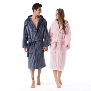 Pijamas navideños <span class=keywords><strong>de</strong></span> alta calidad personalizados populares para Ella y él, albornoz esponjoso para <span class=keywords><strong>pareja</strong></span> - Product Image 2