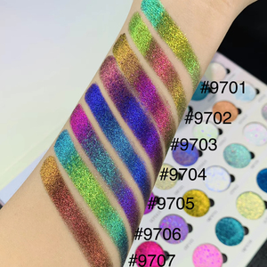 Bán buôn Duochrome Phấn mắt bột tắc kè hoa trang điểm mắt số lượng cao kim loại ép multichrome Eyeshadow Palette - Product Image 1
