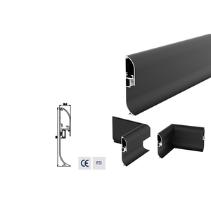 Led tuyến tính Ốp chân tường ánh sáng nhôm hồ sơ-phong cách, năng lượng hiệu quả chiếu sáng sàn, dễ dàng cài đặt, Dimmable - Product Image 2