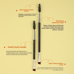 Cepillo de Doble Punta para Cejas, Fibra Sintética, Mango de Plástico, Cabeza Plana Angulada, Herramienta de Maquillaje para Cejas y Pestañas - Product Image 2