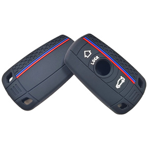 Funda de Silicona para <span class=keywords><strong>Llave</strong></span> Inteligente de Coche, Estilo Deportivo para <span class=keywords><strong>BMW</strong></span> <span class=keywords><strong>Serie</strong></span> <span class=keywords><strong>1</strong></span> 3 5 6 E90 E91 E92 E60 E70 E71 E72 E82 E87 E88 E89 - Product Image 3