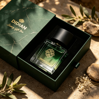 Flacon de parfum rectangulaire en verre de luxe 30ml 50ml 100ml Forme symétrique Bouteille à vaporisateur à joint hermétique Logo personnalisé