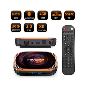 Potente TV Box Android 11 8K <span class=keywords><strong>HK1</strong></span> <span class=keywords><strong>RBOX</strong></span> <span class=keywords><strong>X4</strong></span>, Decodificador 4G 32G 64G 128G 1000M Lan Amlogic S905X4, Reproductor Multimedia con WiFi Dual 5G, Gran Oferta - Product Image 1
