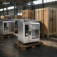 Four combiné électrique CFT neuf, 10 plateaux, 380V, automatique, haute capacité, réduction du bruit, acier inoxydable, cantine scolaire, lait et farine