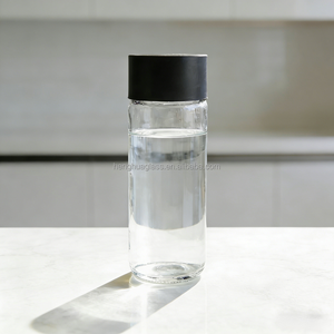 Cylindre transparent de haute qualité <span class=keywords><strong>VOSS</strong></span> Style 250ml 8oz bouteille de jus d'<span class=keywords><strong>eau</strong></span> <span class=keywords><strong>minérale</strong></span> en verre pour boire de l'<span class=keywords><strong>eau</strong></span> <span class=keywords><strong>minérale</strong></span> avec bouchon à vis - Product Image 1