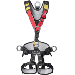 Cinto de Segurança de Corpo Inteiro em Poliéster com Cinco Pontos, Extensível e Destacável, Comprimento Ajustável, Gancho Duplo para Escalada e Trabalho - Product Image 1