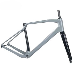Cadre de vélo de course en fibre de carbone <span class=keywords><strong>700C</strong></span> pour Gravel et Cyclocross, avec freins à disque Flat Mount, Boîtier de pédalier T47 et Axe traversant 142*12mm - Product Image 1