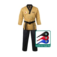 Tenue de Performance Taekwondo en Tissu Polyester Coton – Uniforme d'Entraînement d'Arts Martiaux Poomsae pour Adultes et Enfants