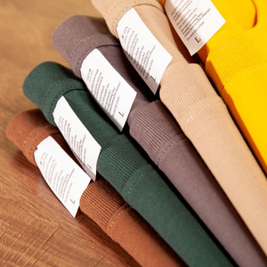 T-shirt d'été en coton pour homme, coupe ample et oversize, sans col, à épaules tombantes, 260g, anti-humidité, manches courtes - Product Image 3
