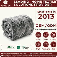 Couverture en flanelle jacquard ignifuge imperméable haute performance Orvetex avec soie brillante pour la sécurité incendie des hôtels