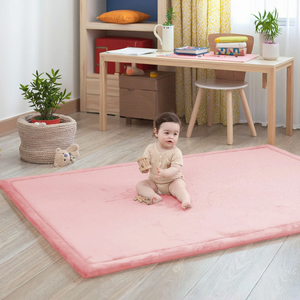Tapis de sol épais en mousse à mémoire de forme rose, en velours corail, pour canapé-lit, tapis de jeu doux et épais pour enfants et tout-petits, vente en gros - Product Image 5