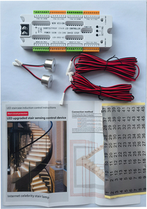 32 CH * 3A 500W cầu thang <span class=keywords><strong>LED</strong></span>-2052-V2 cơ thể con người bước cảm biến chuyển động dẫn cầu thang cảm ứng điều khiển chống shortciruit - Product Image 2