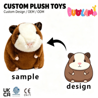 Peluche personnalisée OEM ODM pour cochon d'Inde, jouet en peluche Kawaii pour collection, cadeaux promotionnels, design personnalisé