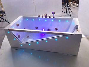 Jacuzzy Extérieur Bain à remous sexy Baignoires de spa de massage Jacouzi Baignoire de trempage japonaise Baignoire rectangulaire - Product Image 4