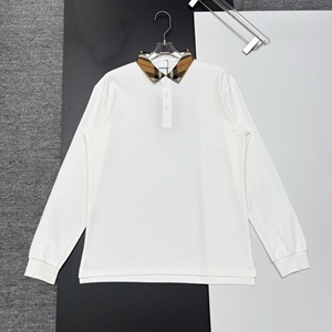 Chemise à manches longues surdimensionnée Bur berry en coton 100% de qualité supérieure, motif à carreaux blanc classique, style décontracté - pour hommes - Product Image 1