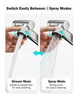 Robinet de salle de bain moderne en acier inoxydable avec filtre à eau, réduit le chlore de 99 %
