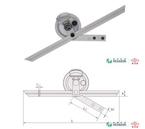 Promoção: Comparador de Precisão com Suporte, Transferidor de Ângulo Inclinado com Vernier 0-360 Graus - Product Image 2