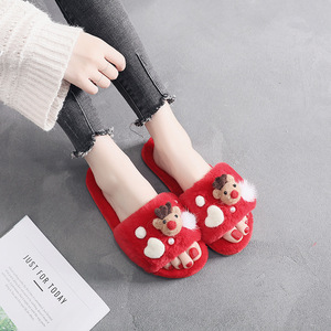 Scarpetta natalizia calda e morbida scarpetta <span class=keywords><strong>da</strong></span> <span class=keywords><strong>casa</strong></span> in morbido peluche <span class=keywords><strong>da</strong></span> donna <span class=keywords><strong>ciabatte</strong></span> <span class=keywords><strong>da</strong></span> donna in pelliccia invernale antiscivolo - Product Image 6