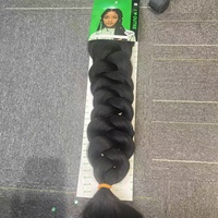 BELEZA Orange Hot Sale African Black Dirty Jumbo Braid Rambut Ekstensi Yaki Tahan Api Suhu Rendah 165g 82 Inci