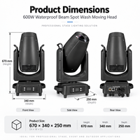 Projecteur LED mobile 600W BSW, lumière blanche CMY CTO, zoom 0-50, RDM, double prisme, gobo personnalisé pour la location d'éclairage de scène professionnel