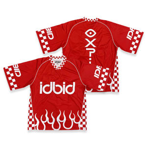 Camiseta de fútbol con cuello en V Diseño de retales Uniforme de fútbol Camiseta de fútbol de sublimación retro personalizada - Product Image 1